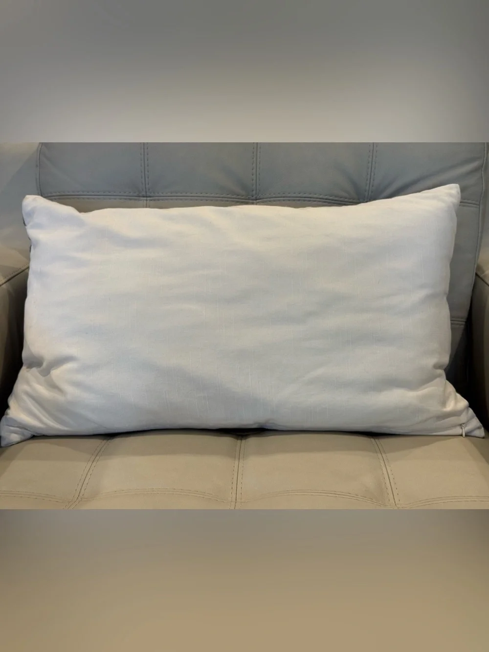 Pottery Barn Decorative Embroidered Accent Pillow in Green and Off White 16x26
